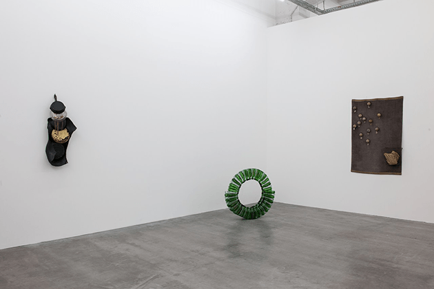 The present work installed at Unexchangeable, Brussels, Wiels, April 19 – August 12, 2018, alongside the artist’s It’s Not Necessary, 1990 (Sold Phillips New York, June 2021). Image: Courtesy of WIELS, Brussels, Photo: Philippe De Gobert